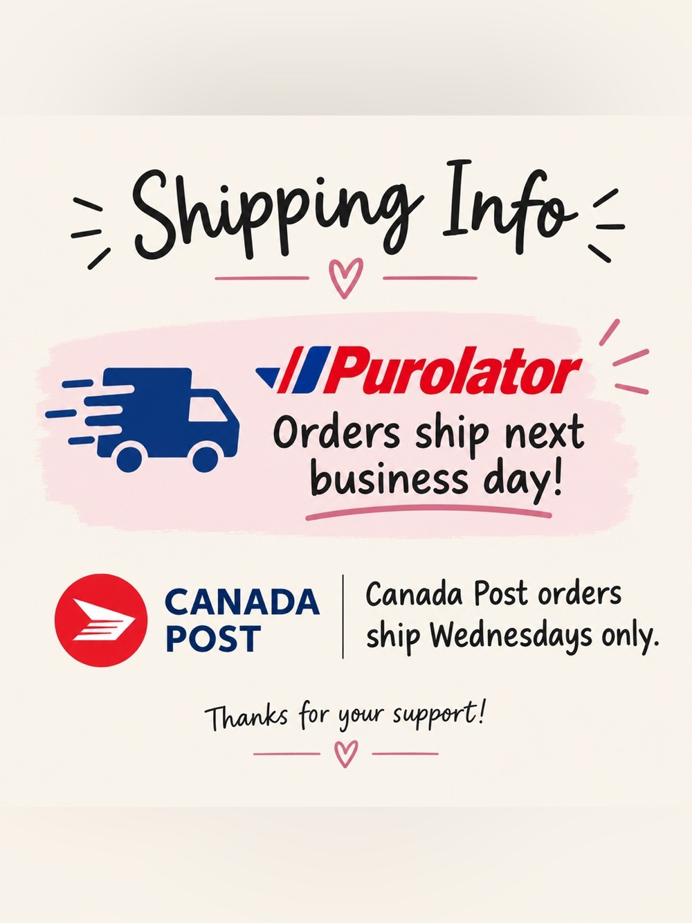 SHIPPING INFO